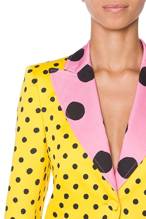 PATCHWORK POLKA DOT SATIN JACKET YELLOW 4