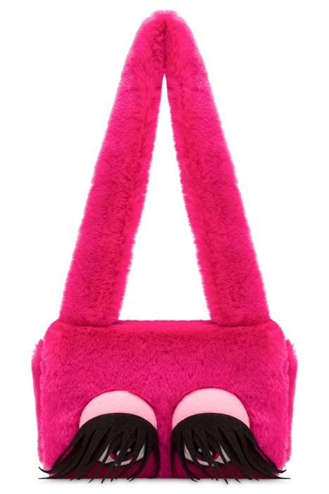 SHOULDER BAG IN SOFT EYES FABRIC PINK 1