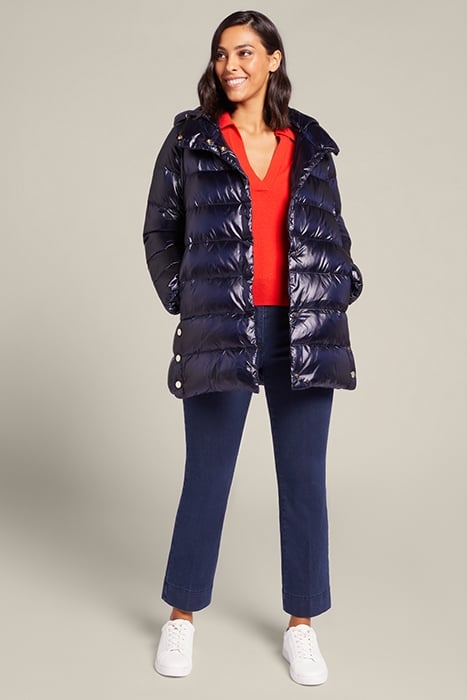 DOWN JACKET WITH SIDE SNAP BUTTONS BLUE 3