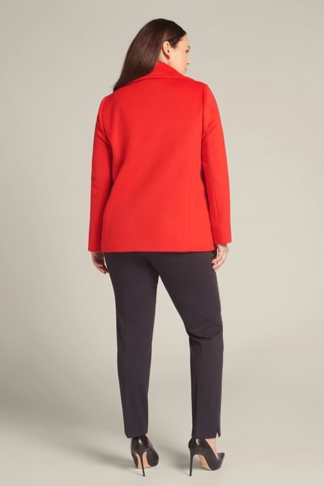 DOUBLE-BREASTED PEA COAT IN LUXURY WORSTED CLOTH RED 3