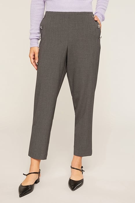FLOWING TROUSERS WITH BUTTON FEATURE GREY 1