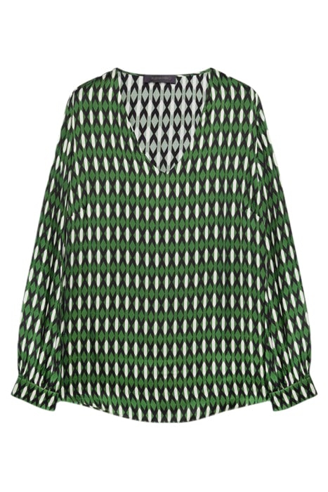 BLOUSE WITH GEOMETRIC PRINT WHITE 4