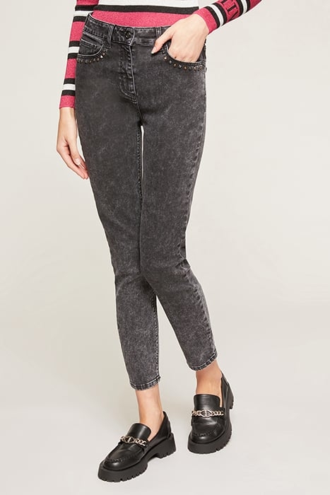 SKINNY JEANS WITH STUDS BLACK 1