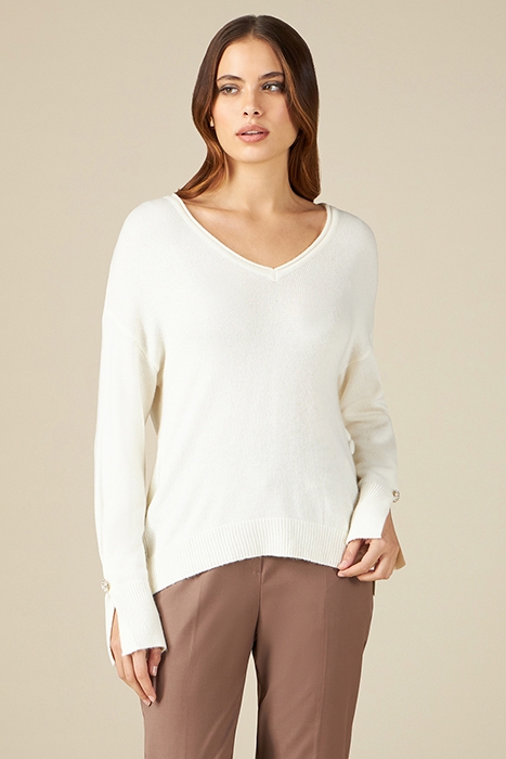 SWEATSHIRT WITH ZIP AND HOOD WHITE 1