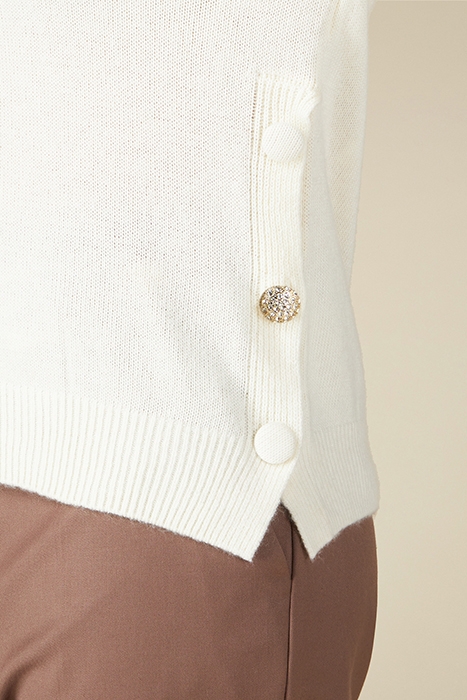 SWEATSHIRT WITH ZIP AND HOOD WHITE 4