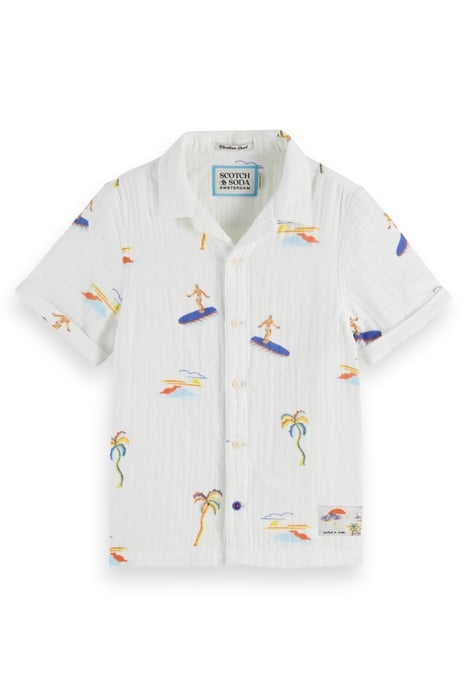 BONDED AND PRINTED RELAXED-FIT SHORT-SLEEVED SHIRT SURFER PA 1