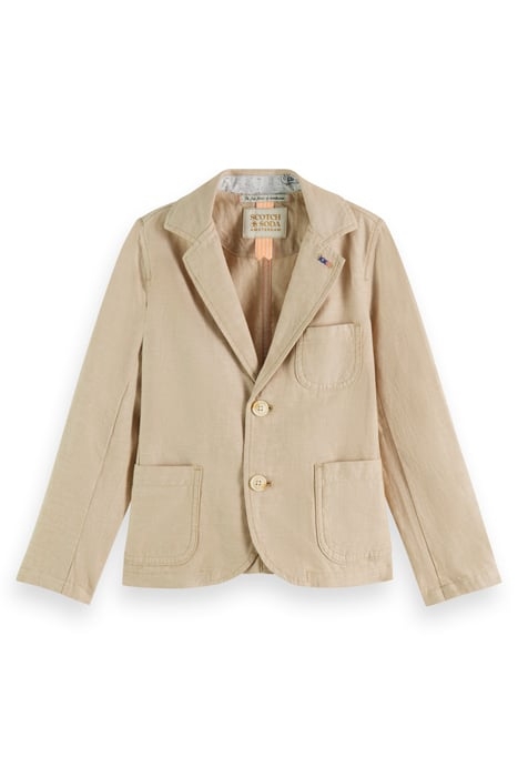 COTTON LINEN BLAZER SEASTONE 1