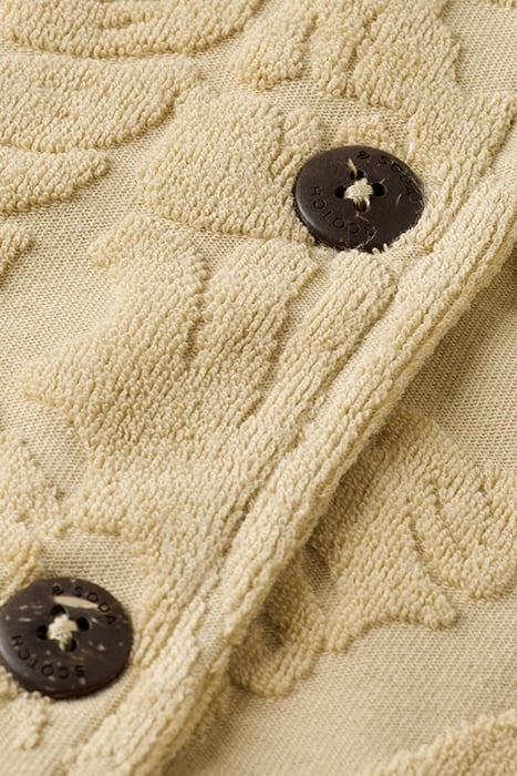 JACQUARD TOWELING CAMP SHIRT MOCCA 7