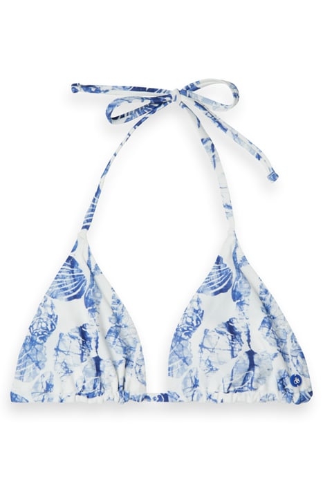 REVERSIBLE BIKINI TOP SHELL BATIK BLUE 1
