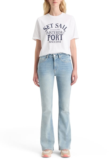 THE CHARM HIGH RISE CLASSIC FLARED JEANS — ALL OR NOTHING AL 3