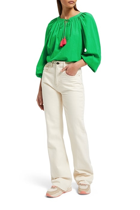 BALLOON SLEEVE TOP SCUBA GREEN 3