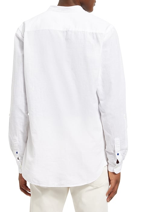 REGULAR FIT COTTON LINEN SHIRT WHITE 2