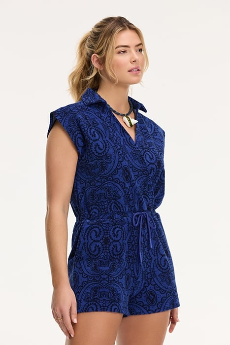 FLORE PAISLEY TOWELING JUMPSUIT SHIWI OCEAN BLUE PAISLEY 7