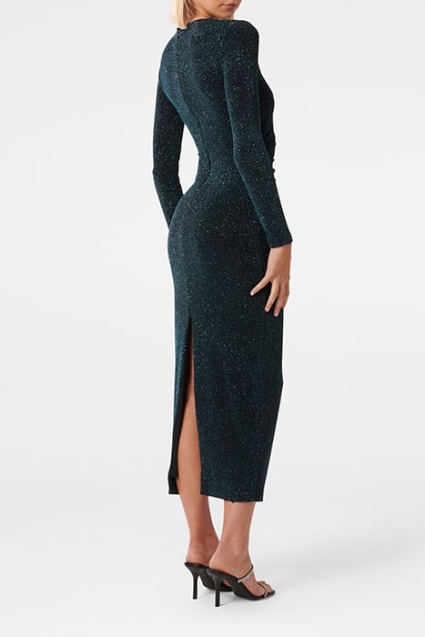 MONICA RUCHED GLITTER BODYCON BLUE GLITTER 2