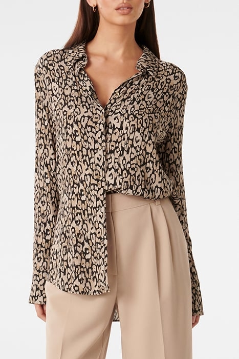 LILA LONGLINE PRINTED SHIRT PAINTERLY ANIMAL 5