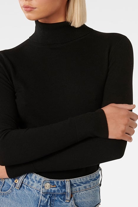 SARAH LAYERING ROLL NECK KNIT TOP BLACK 6