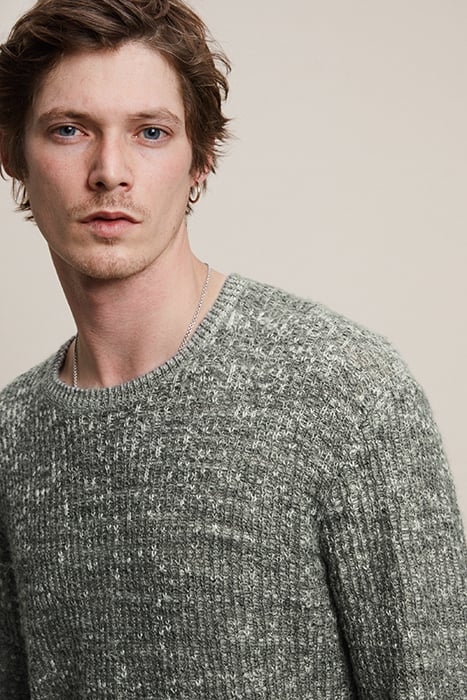 REGULAR FIT LS CREW WITH APPEAR DISAPPEA MED GREY 2