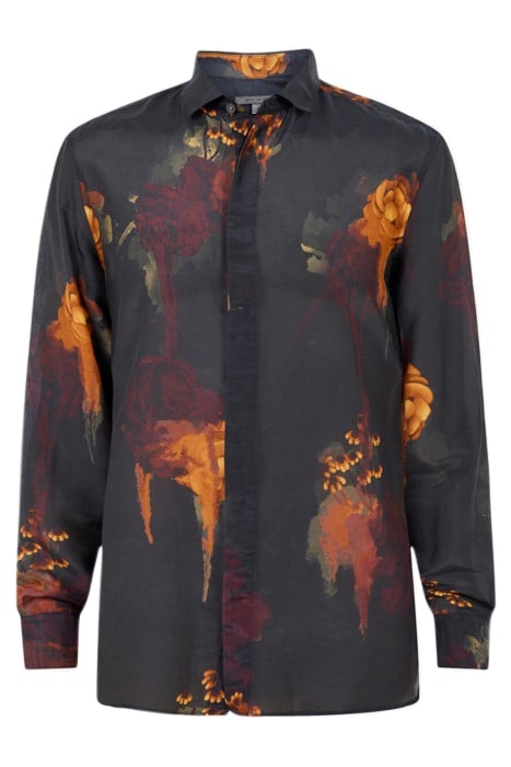 RODNEY LS SPORT SHIRT CONCEALED PLACKET BLACK 1