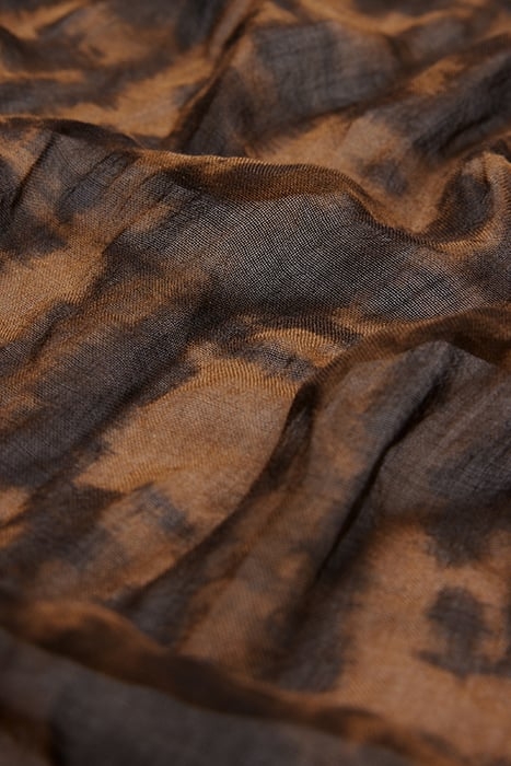 BLURRED ABSTRACT ART PRINTED SCARF COPPER 3