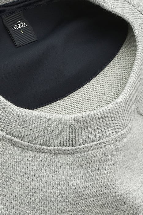 MOORE-BAND | CREW NECK SWEATER LIGHT GREY MELANGE 2