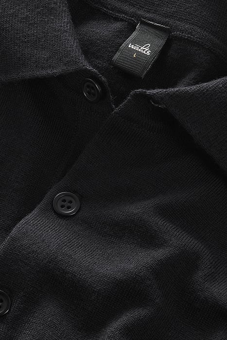 WARD | EXTRA FINE MERINO POLOSHIRT PURE BLACK 2