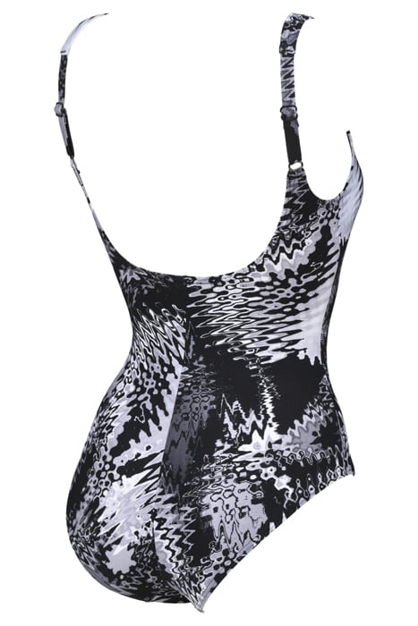 W ZORA U BACK ONE PIECE D-CUP BLACK MULTI 4