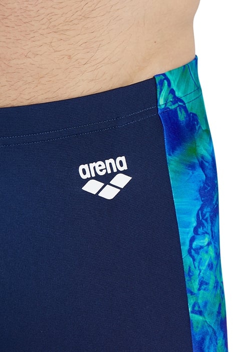 MEN'S SWIM JAMMER ALLOVER NAVY-NEON BLUE MULTI 6