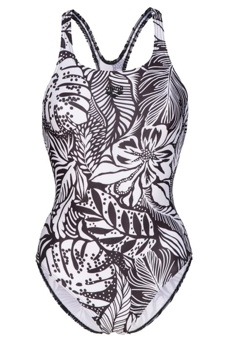 WOMEN'S SWIMSUIT SWIM PRO BACK ALLOVER BLACK MULTI 4