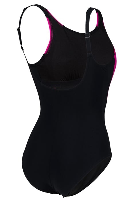 WOMEN'S BODYLIFT SWIMSUIT LOLA U BACK PA BLACK-ROSE VIOLET 7