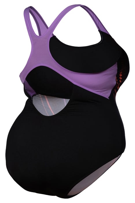 WOMEN'S ARENA SPIKES SWIMSUIT SWIM PRO B BLACK-LAVANDA 7