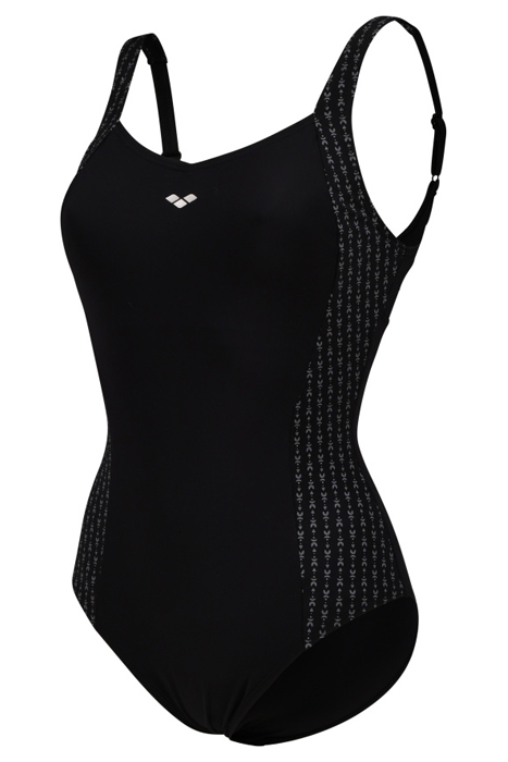 WOMEN'S BODYLIFT LAURA SWIMSUIT WING BAC BLACK-SILVER MULTI 6