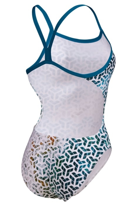 WOMEN'S ARENA PLANET WATER SWIMSUIT CHAL BLUE COSMO-WHITE MU 7