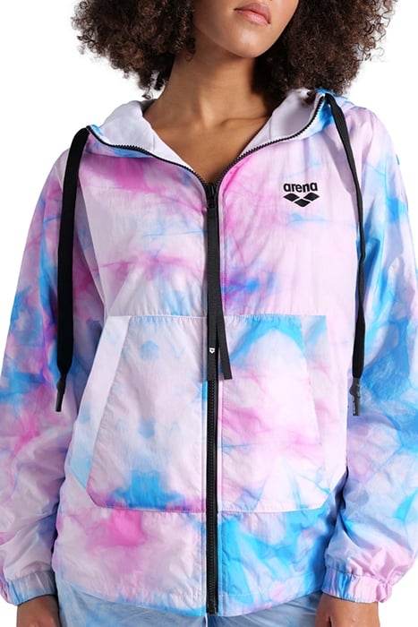 WOMEN'S HOODED JACKET MPH CYAN MULTI TIE&DYE 4