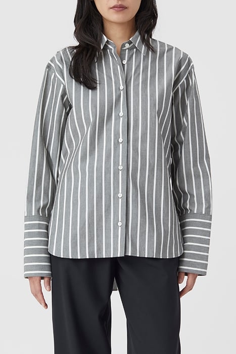 SHIRT HIGH CUFF WASHED BLACK 1