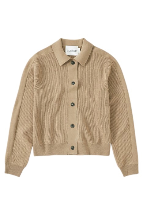 CREW NECK CARDIGAN BROWN SUGAR 4