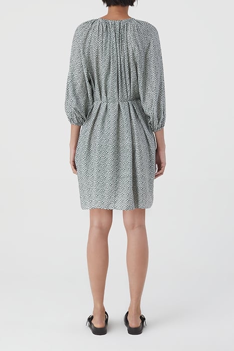 SHORT BELTED DRESS FERN GREEN 4