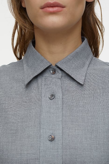 STRAIGHT FITTED SHIRT DARK GREY MELANGE 5