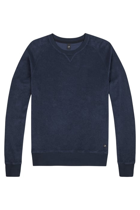 WARREN | TOWELING CREWNECK SWEATER NAVY BLUE 1