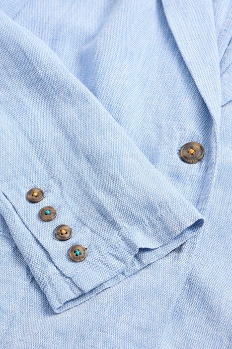 LOREN LINEN BLEND BLAZER CHAMBRAY BLUE 4