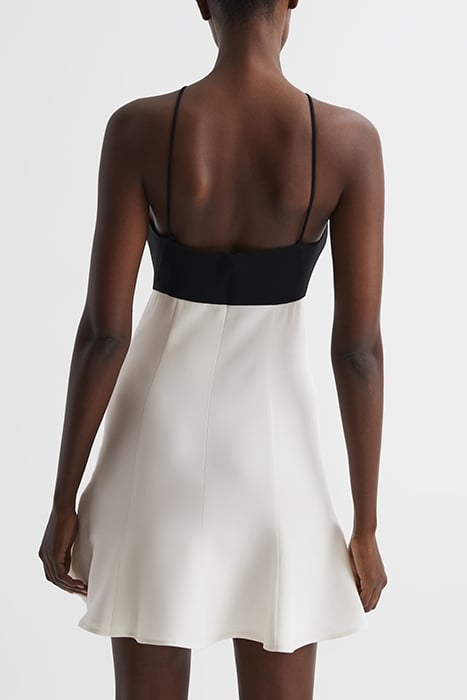 TRINA-COL DRESS BLACK/WHITE 2