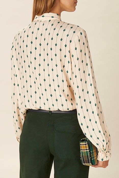 VISCOSE TIE SHIRT IN WHITE 2