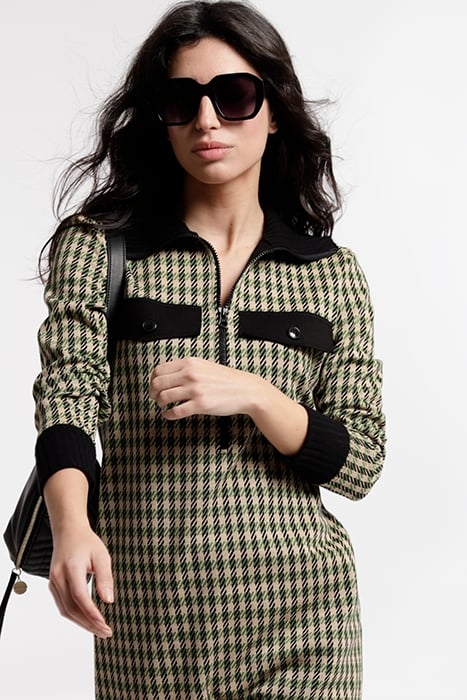 JACQUARD KNIT HIGH NECK AITA6 TOP GREEN 3