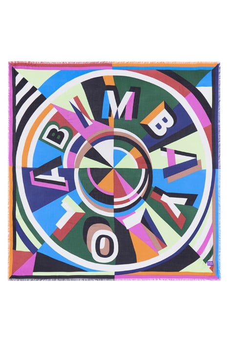 GREEN LOGO-CHIMO SHAWL 1