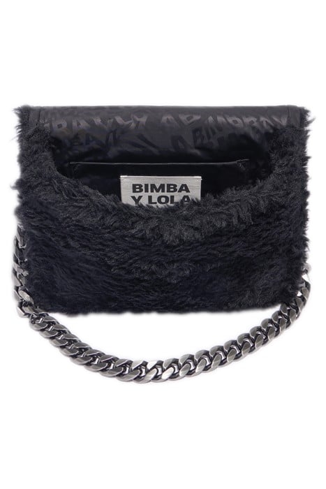 M BLACK FUR SHOULDER BAG 3
