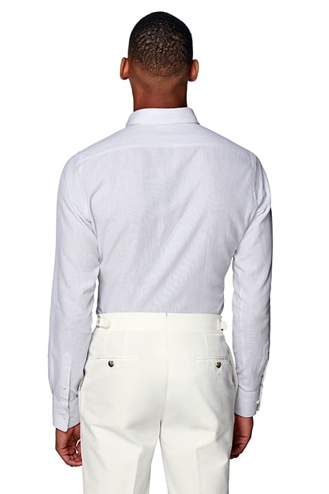 LIGHT GREY HONEYCOMB SLIM FIT SHIRT 2