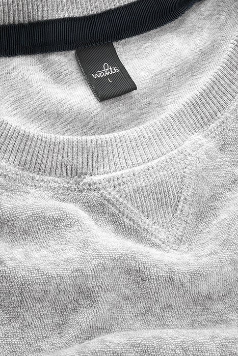 WARREN | TOWELING CREWNECK SWEATER LIGHT GREY MELANGE 2