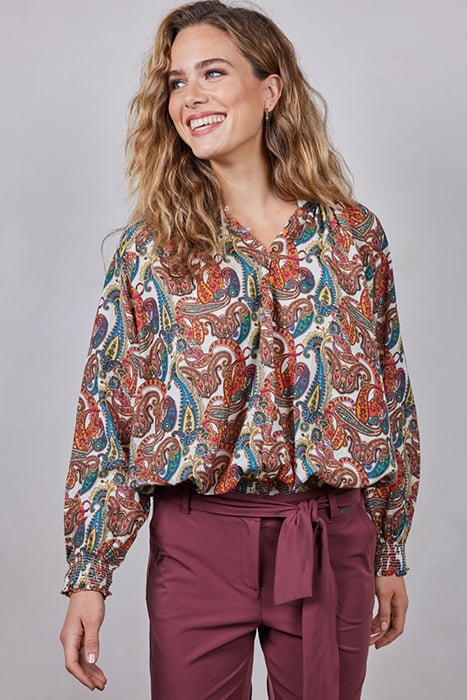 BLOUSE LIMA PRINT OFFWHITE WITH COLORFUL PAISLEY 1