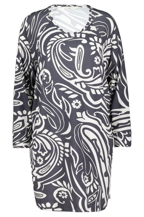 COMFY LOOSE DRESS PRINTED 3/4 DARK SHADOW WITH GRANDEUR PRIN 4