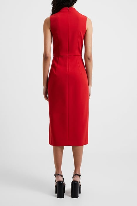 ECHO CREPE MOCK NECK DRESS RED 3