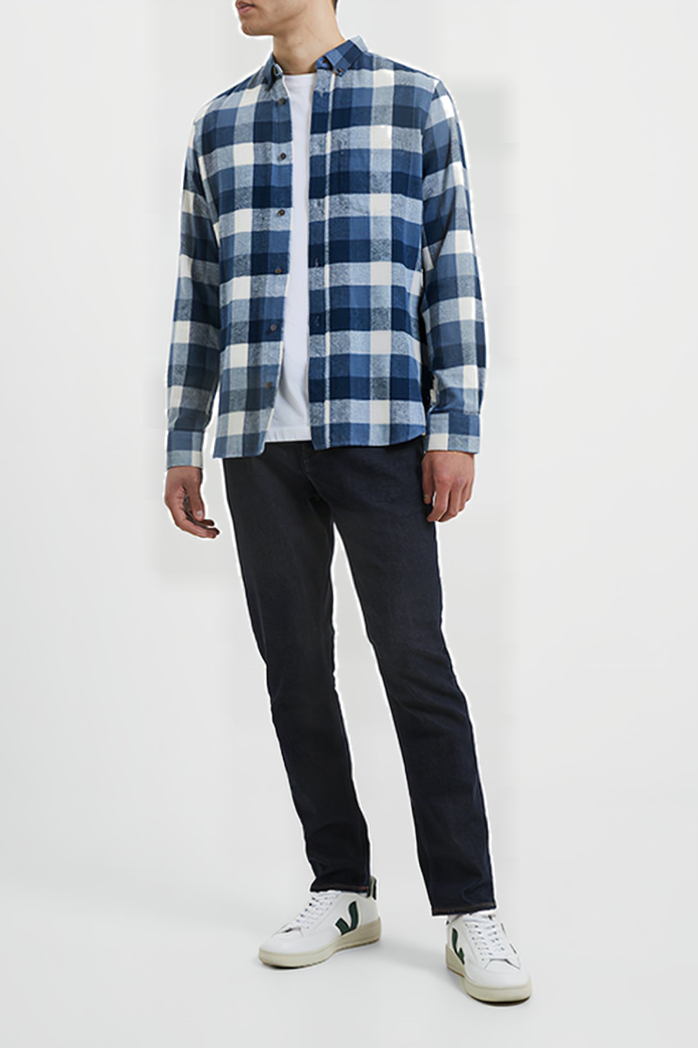 CHECKED FLANNEL BLUE 1